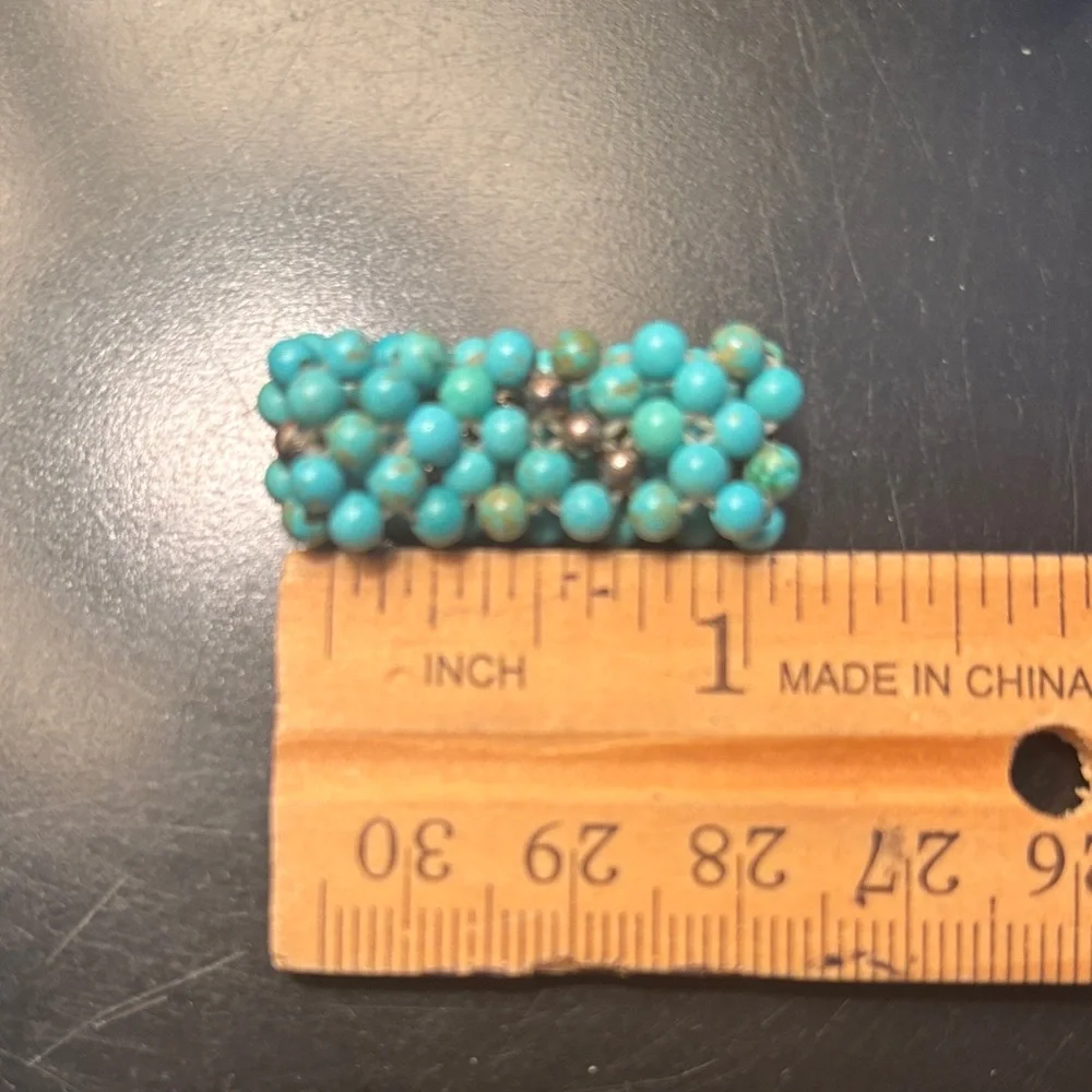 Silpada Turquoise Beaded ring with stretchy band - Picture 3 of 3